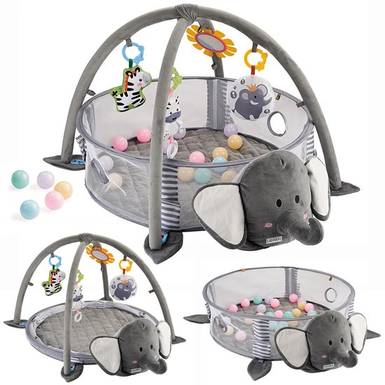 Multifunctioneel Speelkleed Baby - ballenbak baby - Speelmat met Boog - Incl. 20 Ballen + 5 Speeltjes - Vanaf 0m+ van Merkloos