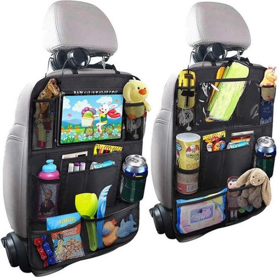 Multifunctionele Auto Opbergtas - Autostoel Organizer met Touch Screen Tablet Houder - Auto Organizer - Auto Accessoires -  Autostoelbeschermer - Kick Mat - Achterbank Organizer - Opbergtas - Speelgoed Opberger - Car Seat Organizer - Waterbestendig van Kidzroom