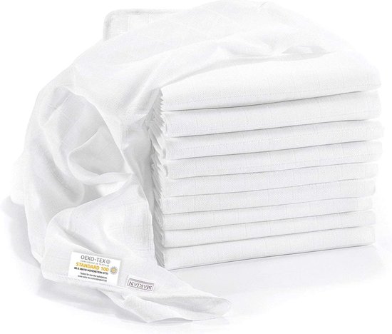 Multifunctionele Hydrofiele Luiers - Set van 10 Stuks - 80x80 cm - Hoge Kwaliteit en Duurzaam - Geschikt voor Kookwas en Droger van SweetDreams