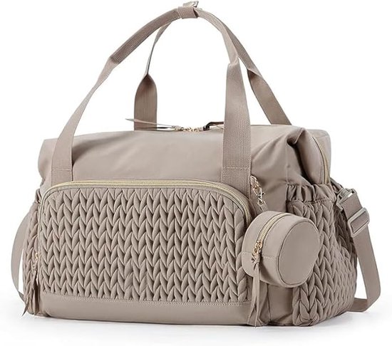 Multifunctionele Luiertas - Handtas - Verstelbare Schouderband - Verzorgingstas voor Baby - Aparte Fopspeen Vak - Voor Reizen Strand - 34 x 17 x 39 cm