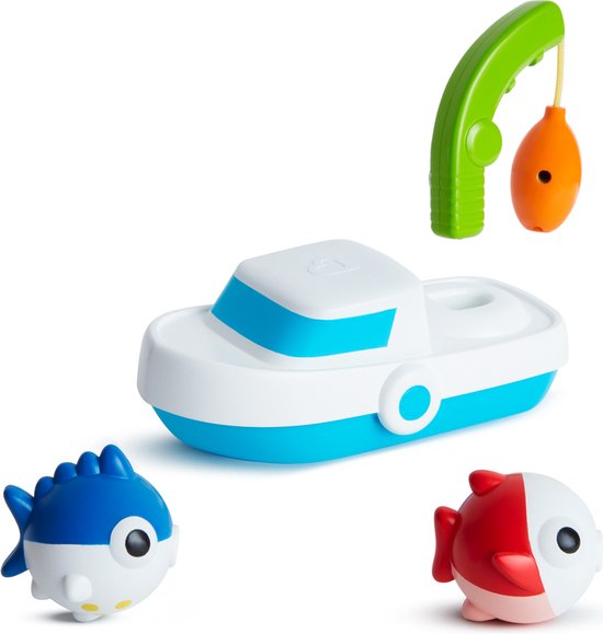 Munchkin badspeelgoed Deep Sea Fishing Boat - verwijderbare hengel - interactief badspeelgoed van Munchkin