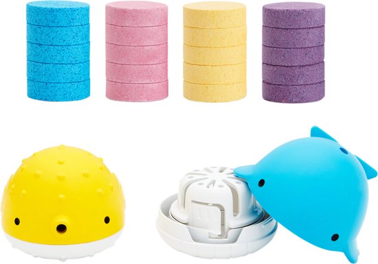 Munchkin Color Buddies™ Bruis vissen l Badspeelgoed met 20 bruistabletten van Munchkin