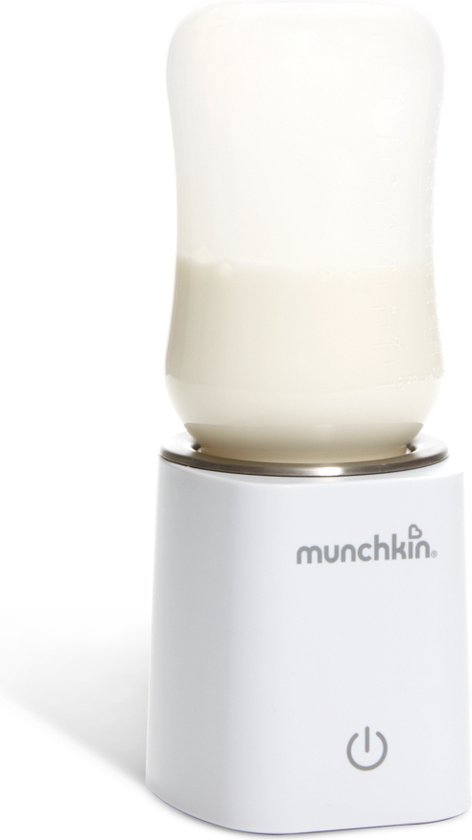 Munchkin Digitale Flessenverwarmer 37°C - Inclusief 4 Adapters voor Dr. Brown's (alleen smalle hals), Tommee Tippee, NUK en Medela - Compact voor onderweg - Digitale Display van Munchkin