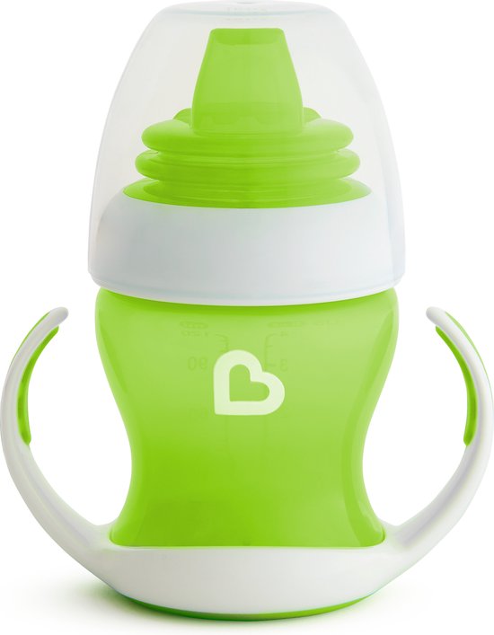Munchkin Gentle Overgangsbeker - Transition Cup - Anti-lek Beker voor Baby's – Vanaf 4 Maanden - 118ml - Groen van Munchkin
