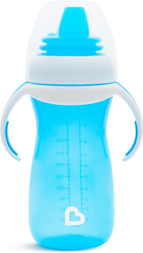Munchkin Gentle Overgangsbeker - Transition Cup - Anti-lek Beker voor Baby's – Vanaf 9 Maanden - 296ml – Blauw van Munchkin