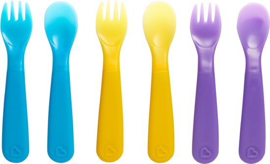 Munchkin Kleurveranderende Vork en Lepels Setje Voor Baby's - Warmtegevoelig - Per 6 Stuks - Vanaf 12 Maanden van Munchkin