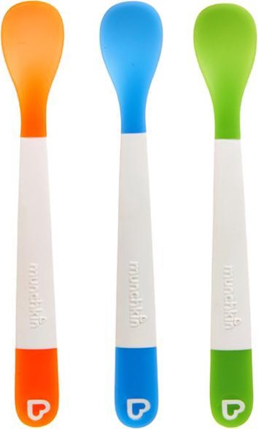 Munchkin lepeltjes - Zachte lepels met soft tip - 3 stuks - kinderbestek - Kinder Lepeltjes - Zachte Tuit - Baby Bestek - Per 3 Stuks - vanaf 4 maanden van Merkloos
