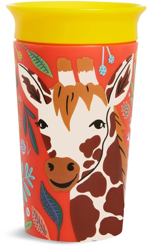 Munchkin Miracle 360 Drinkbeker - WildLove Sippy Cup - Anti-Lek 360° Cup - Oefenbeker voor Baby en Kind - 266ml - Giraffe Editie van Merkloos