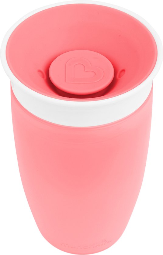 Munchkin Miracle Anti-Lek 360° Drinkbeker - Sippy Cup - Oefenbeker voor Baby en Kind - 296ml - Roze van Munchkin
