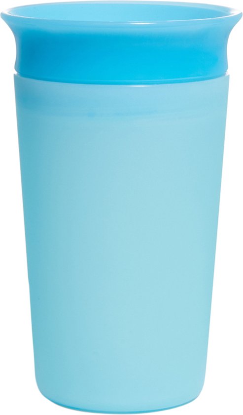 Munchkin Miracle Anti-Lek 360° Drinkbeker - Sippy Cup - Veranderd van Kleur - Warmtegevoelig - Oefenbeker voor Baby en Kind - 266ml - Blauw van Munchkin
