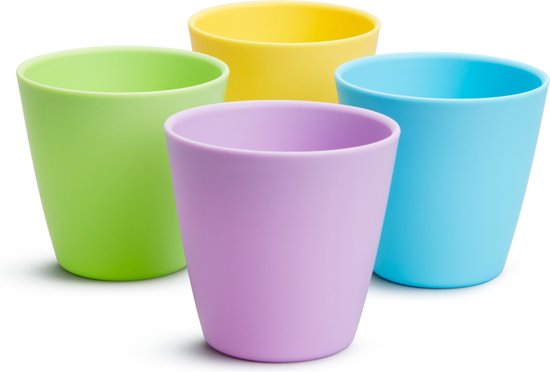 Munchkin Multi Gekleurde Drinkbekers voor Kinderen - Vaatwasserbestendig - Per 4 Stuks - 237ml van Munchkin