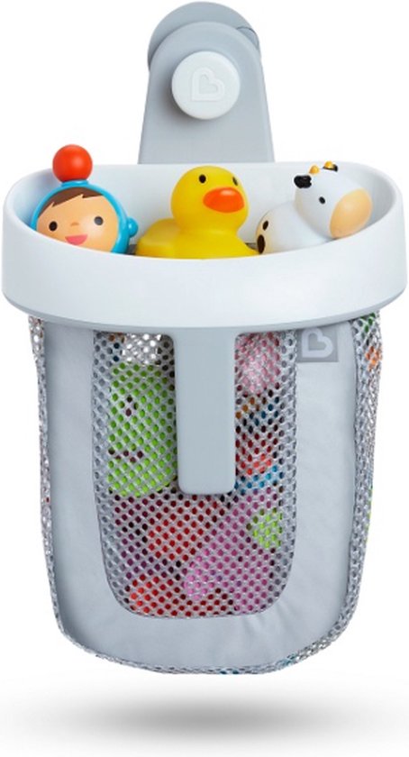 Munchkin Super Scoop Badschep - Makkelijk Badspeelgoed Opbergen! - Sterke Zuignap - Badkamer Organizer - Grijs van Munchkin