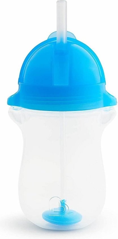 Munchkin Tip & Sip Antilek Rietjesbeker - Vaatwasserbestendig - Vanaf 12 maanden - 296ml - Blauw van Munchkin