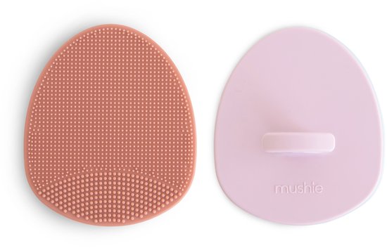 Mushie Baby Borstel Hoofdmassage Anti-Berg Rose Soft Lilac van Merkloos