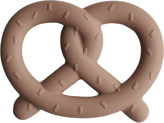 Mushie - Bijtring - Pretzel - Naturel - 3 maanden+