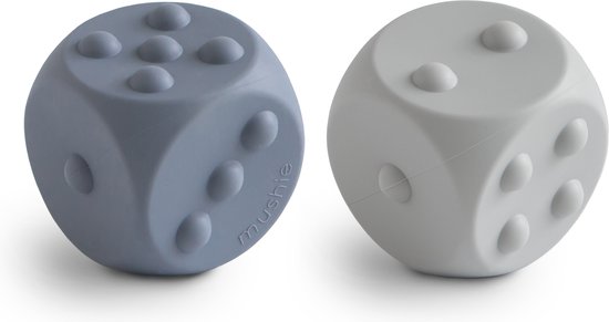 Mushie Bijtspeeltje Dice Press Toy - Tradewinds / Stones van Mushie