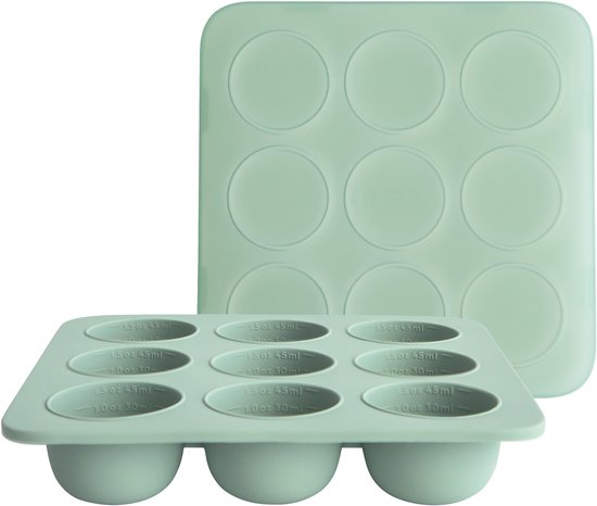 Mushie Diepvries Bewaarbakjes Baby Voedsel Cambridge Blue van Mushie