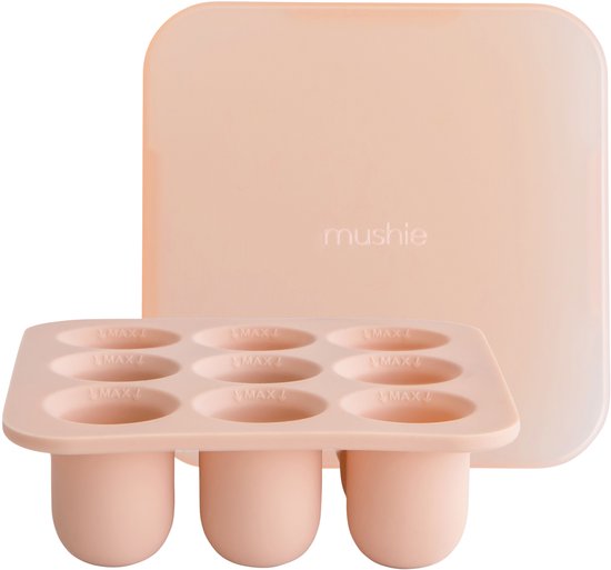 Mushie Fresh Food Feeder Tray Diepvries Bewaarbakjes Baby Voedsel Blush