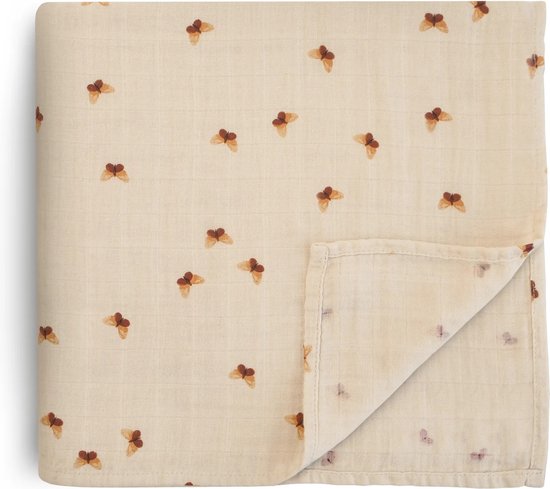 Mushie Hydrofiele Doek XL Swaddle - Butterflies van Mushie