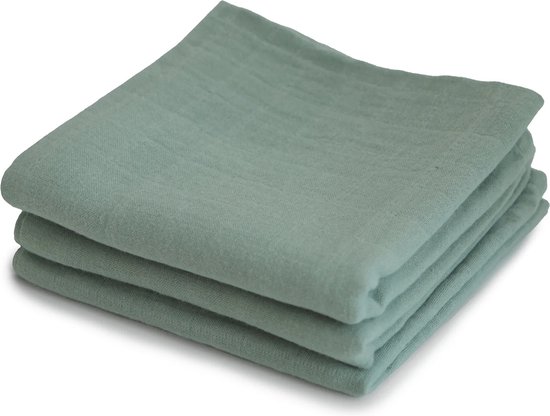 Mushie Hydrofiele Doeken (set van 3) - Roman Green van Mushie