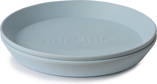 Mushie Kinderservies Set 2 Borden Rond van Mushie