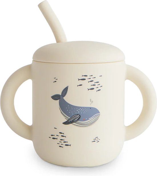 Mushie Oefenbeker met rietje | Whales van Mushie