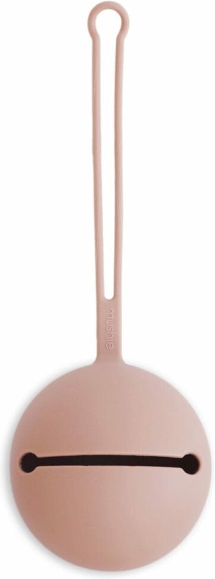 Mushie Pacifier Case - Siliconen - Speenhouder - Blush - Fopspeenhouder van Mushie