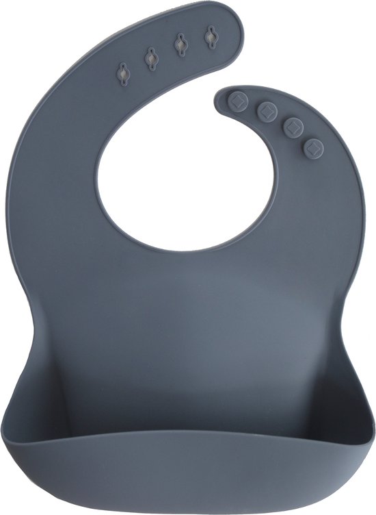 Mushie Siliconen Baby Slabbetje met Opvangbakje - BPA Vrij - afwasbaar van Mushie