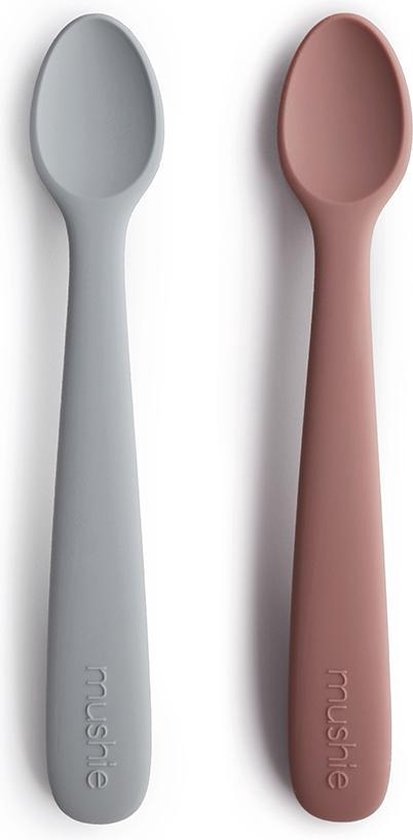 Mushie - Siliconen Babylepels - Babylepels - Stone Cloudy Mauve van Mushie