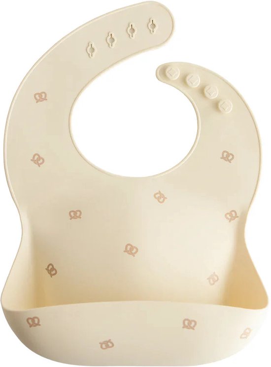 Mushie Siliconen Bib Slabbetje Pretzel van Mushie