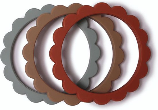 Mushie Siliconen Bijtringen Mix 3pack van Mushie