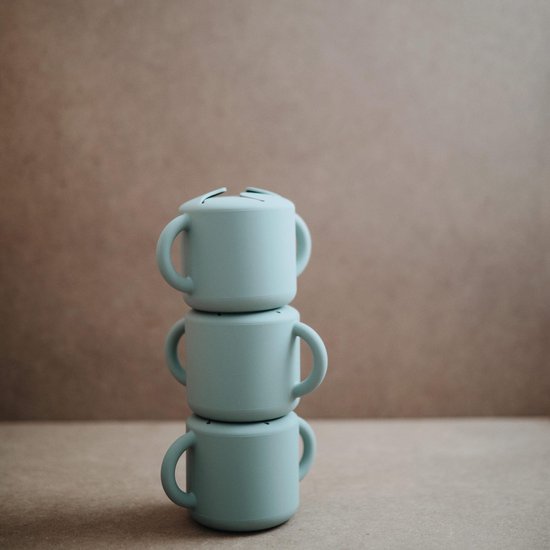 Mushie - Siliconen Snack Cup - Snackcups - Cambridge Blue van Mushie
