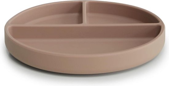 Mushie siliconen vakjes bord - Kleur Natural - Kinderservies van Mushie