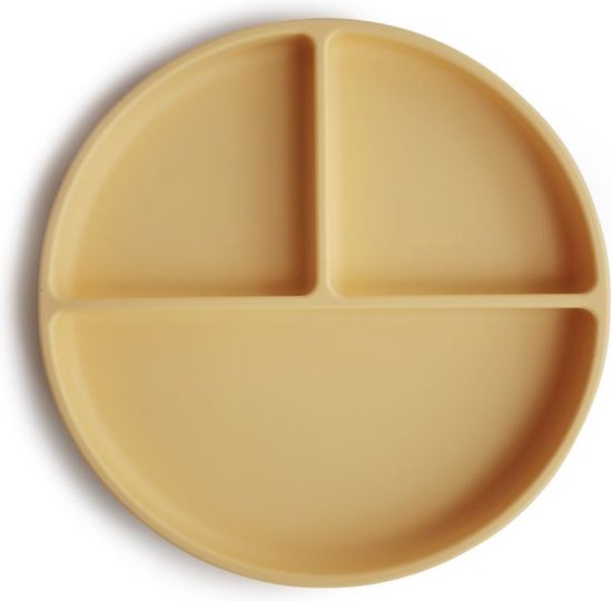 Mushie - Siliconen Vakjesbord met Zuignap - Borden & kommen - Daffodil van Mushie
