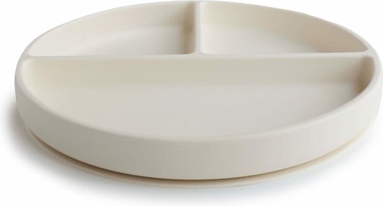 Mushie - Siliconen Vakjesbord met Zuignap - Borden & kommen - Ivory van Mushie