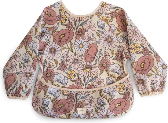 Mushie Slab met Mouwen Retro Flowers van Mushie