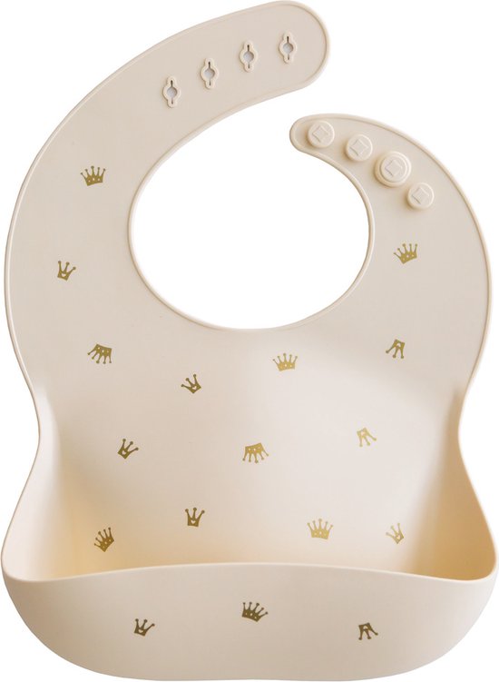 Mushie Slabbetje Siliconen - Crowns van Mushie
