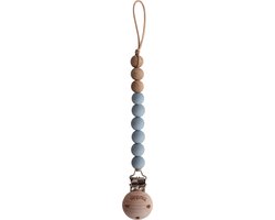 Mushie Speenkoord EVA - Cloud / Hout (look) - 100% siliconen kralen van Mushie