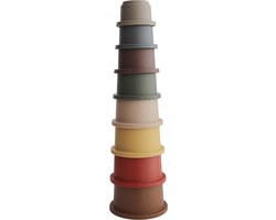 Mushie Stapeltoren Stacking Cups - Retro van Mushie