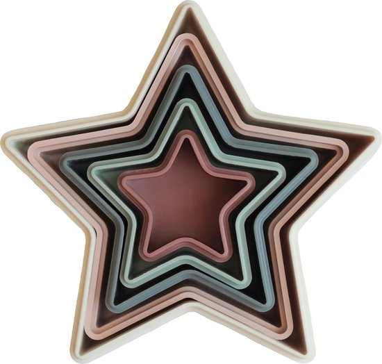Mushie Stapeltoren Stapelbakjes - Nesting Stars + 0jr van Mushie