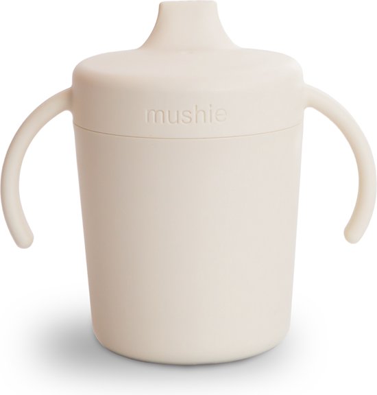 Mushie Trainer Drinkbeker - Ivory van Mushie