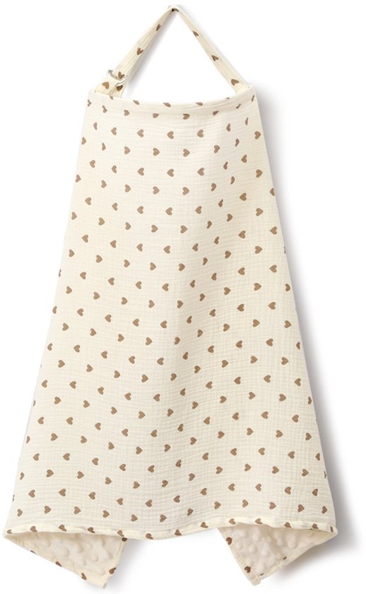Muslin voedingshoes voor baby's die borstvoeding geven - Borstvoedingshoezen voor vrouwen, ademende mousseline privacy voedingshoezen, met verstelbare hoepel (Liefde) van Merkloos