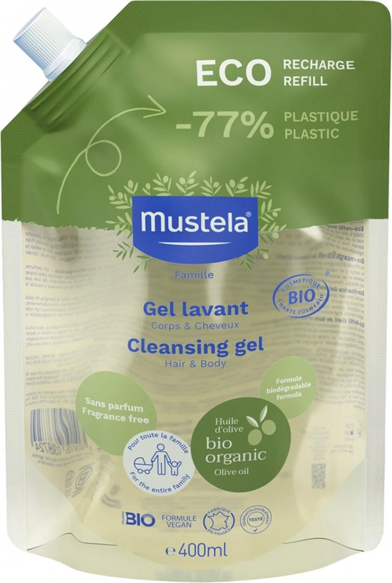 Mustela Cleansing Gel Refill - 400 ml van Must