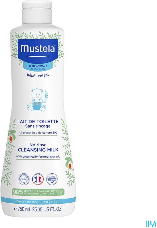 Mustela Toiletmelk 750ml - Zonder spoelen van Must