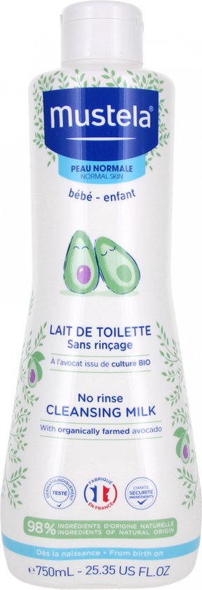 Mustela Toiletmelk zonder spoelen 750 ml van Must