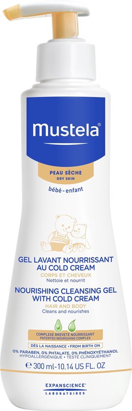 Mustela voedende wasgel cold cream - Droge huid 300 ml van Mustela