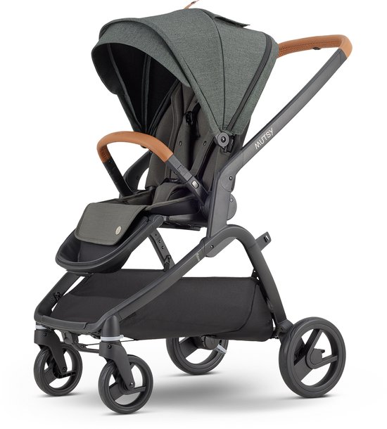 Mutsy Flow 3-in-1 Kinderwagen - Lichtgewicht Frame - Snel Opvouwsysteem - Urban Green van Mutsy