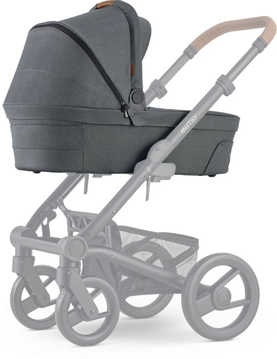 Mutsy Nio Reiswieg - Inklapbaar - Ventilerende Kap - Geïntegreerd Zonnescherm - North Grey van Mutsy