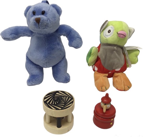 muziekdoos Beer / pluche knuffel / tandendoosje Pinokkio / baby rammelaar / kraam cadeau kraampakket van Folat