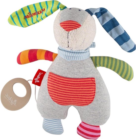 Muziekdoos Konijn - Knuffel met Naam - Babyslaapje Bevorderen - Personalisatie Mogelijk - 22 cm - Multicolor